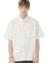 SSY(エスエスワイ)   iron tip half shirt ivory