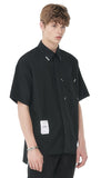 SSY(エスエスワイ)  iron tip half shirt black