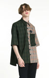 SSY(エスエスワイ)  half & half 1/2 shirt square orange