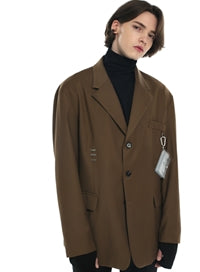 SSY(エスエスワイ)  iron tip oversize single blazer brown