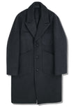 SSY(エスエスワイ)  overfit heavy plate wool single coat grey