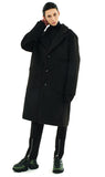 SSY(エスエスワイ)  overfit heavy plate wool single coat black