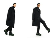 SSY(エスエスワイ)  overfit heavy plate wool single coat black