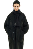 SSY(エスエスワイ)  overfit heavy plate wool single coat black