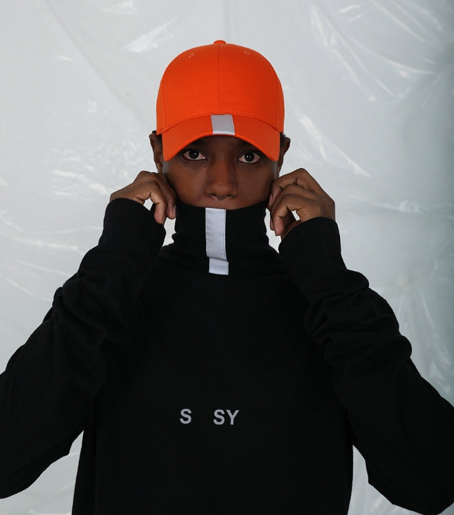 SSY(エスエスワイ)  3M tape turtle neck long sleeve - black