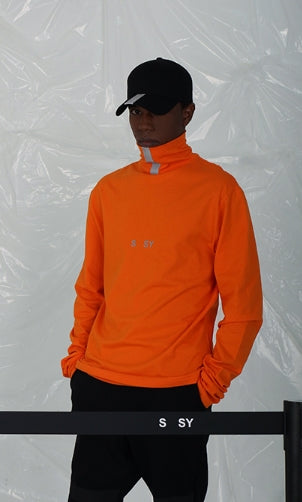 SSY(エスエスワイ)  3M tape turtle neck long sleeve - orange