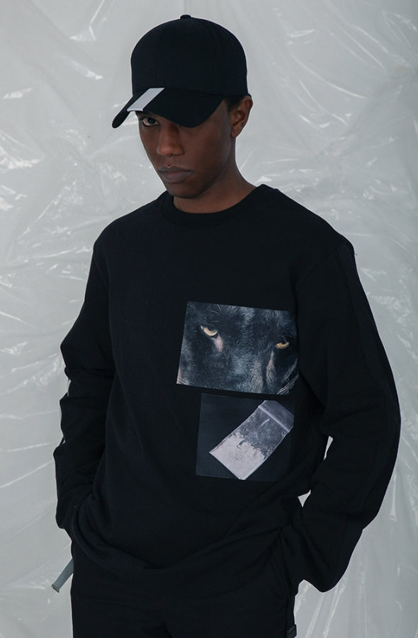 SSY(エスエスワイ)  3M webbing burn long sleeve - black