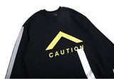 SSY(エスエスワイ)  Caution 3m sweat shirt - black