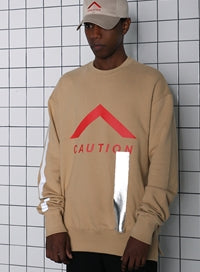 SSY(エスエスワイ)  Caution 3m sweat shirt -beige