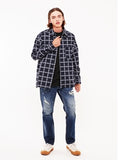 KND(ケイエンド) OVERSIZE NAVY TARTAN CHECK SHIRTS