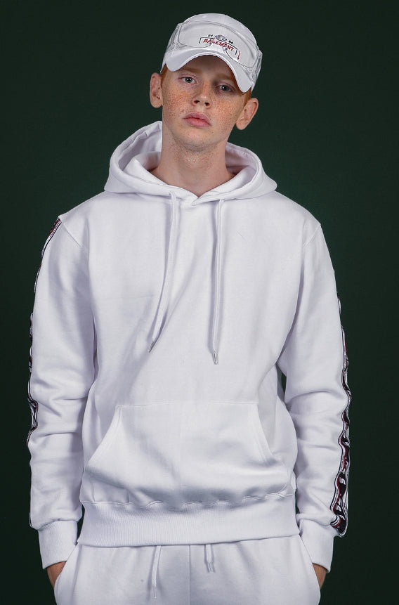 SSY(エスエスワイ)  wide tape hoody white