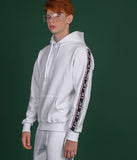 SSY(エスエスワイ)  wide tape hoody white
