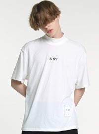 SSY(エスエスワイ)  SILKY COATED HALF NECK T.SHIRT WHITE