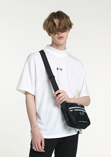 SSY(エスエスワイ)  SILKY COATED HALF NECK T.SHIRT WHITE