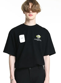 SSY(エスエスワイ)  silky coated worldwide t-shirt black