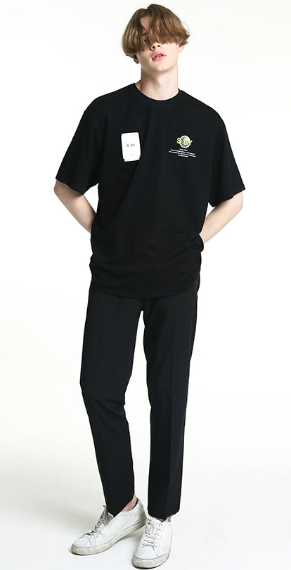 SSY(エスエスワイ)  silky coated worldwide t-shirt black
