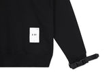 SSY(エスエスワイ)  webbing belt half neck heavy cotton oversize mtm black