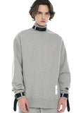 SSY(エスエスワイ)  webbing belt half neck heavy cotton oversize mtm grey