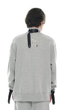 SSY(エスエスワイ)  webbing belt half neck heavy cotton oversize mtm grey