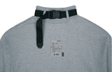 SSY(エスエスワイ)  webbing belt half neck heavy cotton oversize mtm grey