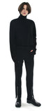 SSY(エスエスワイ)  turtle neck hand warmer sleeve t-shirt black