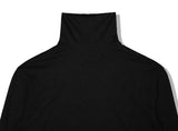 SSY(エスエスワイ)  turtle neck hand warmer sleeve t-shirt black