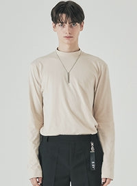 SSY(エスエスワイ)  half neck long sleeve beige