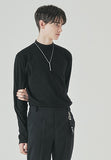 SSY(エスエスワイ)  half neck long sleeve black