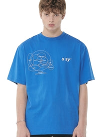 SSY(エスエスワイ)  venn diagram t-shirt blue