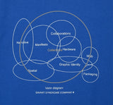 SSY(エスエスワイ)  venn diagram t-shirt blue