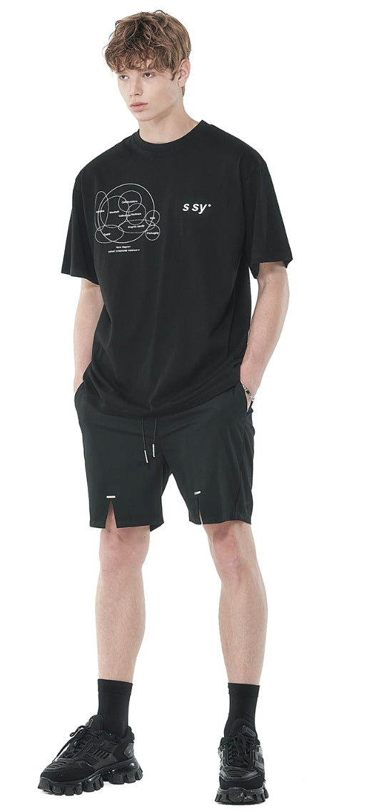 SSY(エスエスワイ)  venn diagram t-shirt black