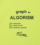 SSY(エスエスワイ)  algorism graph t-shirt neon