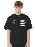 SSY(エスエスワイ)  algorism graph t-shirt black