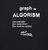 SSY(エスエスワイ)  algorism graph t-shirt black