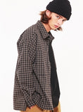 KND(ケイエンド) WINDOW PANE OVERSIZE CHECK SHIRTS