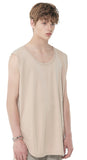 SSY(エスエスワイ)  modal lengthy sleeveless t-shirt beige