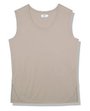 SSY(エスエスワイ)  modal lengthy sleeveless t-shirt beige