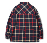 KND(ケイエンド) NAVY OVERSIZE PLAID SHIRTS