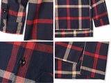 KND(ケイエンド) NAVY OVERSIZE PLAID SHIRTS