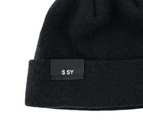 SSY(エスエスワイ)  2 way line watch cap black