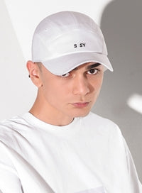 SSY(エスエスワイ)  7panel basic logo camp ball cap white