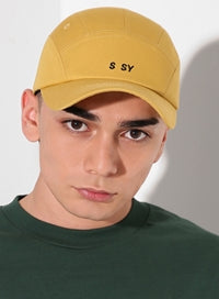 SSY(エスエスワイ)  7panel basic logo camp ball cap mustard