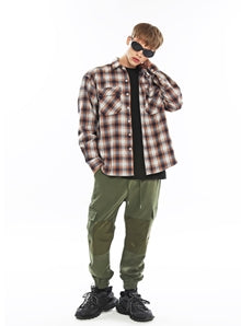 KND(ケイエンド) NEO TARTAN LOOSE FIT SHIRT-K OR
