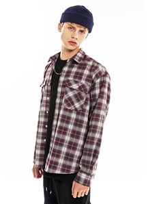 KND(ケイエンド) NEO TARTAN LOOSE FIT SHIRT-K PP
