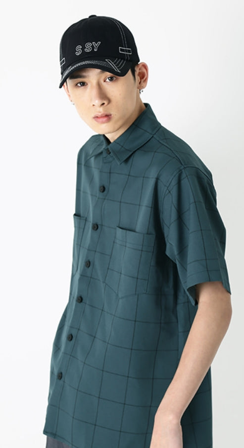 SSY(エスエスワイ)  rectangle stitch cap black