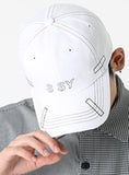 SSY(エスエスワイ)  rectangle stitch cap white