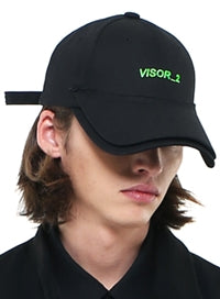 SSY(エスエスワイ)  handmade double visor cap black
