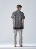 KND(ケイエンド) MULTI BLACK PAISLEY HALF SHIRT