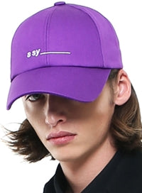 SSY(エスエスワイ)  underbar logo minimal surface cap purple
