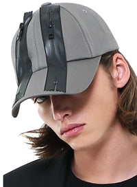 SSY(エスエスワイ)  handmade carbon coated zipper cap grey